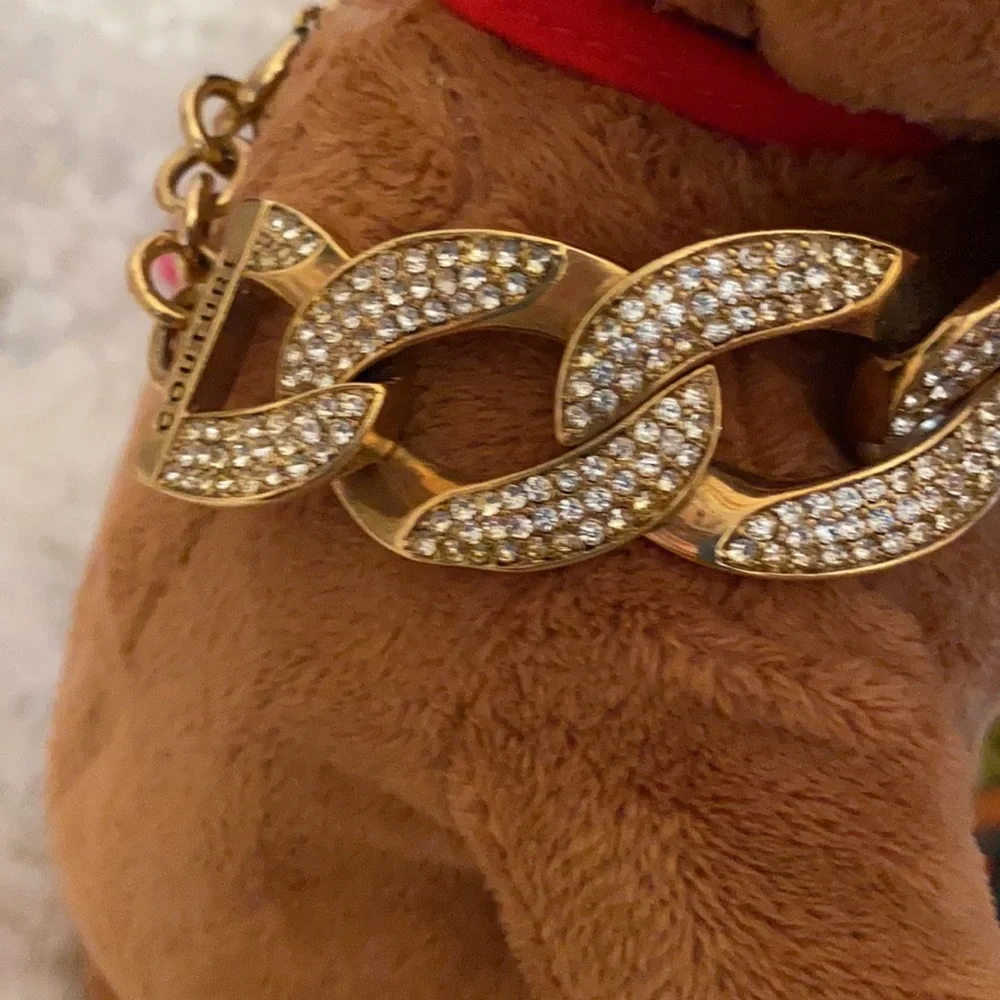 Juicy Couture PAVE SCOTTIE DOG COLLAR SWAROVSKI CRYSTALS CHUNKY LINK ID BRACELET